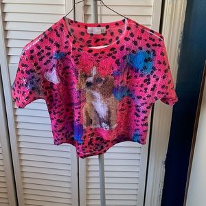 Multi color uneven shirt